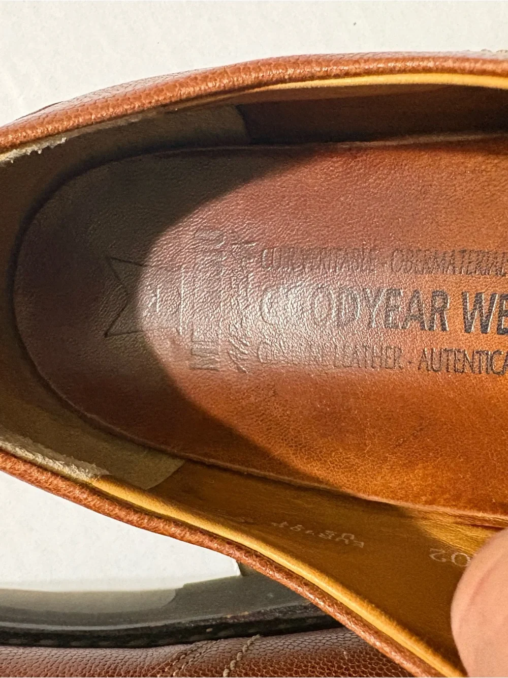 Mephisto Men's Cognac Brown Leather goodyear welt Oxford Shoes